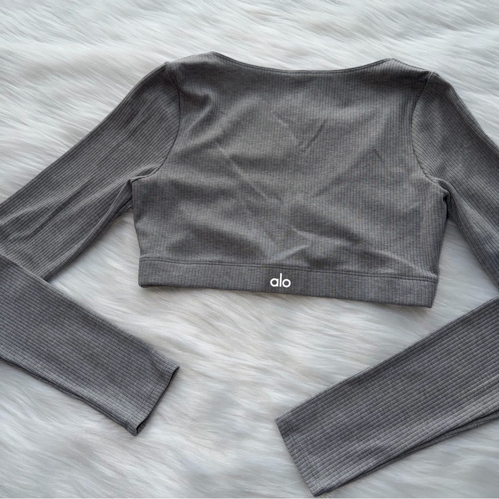 Alo Yoga ribbed defined long sleeve bra